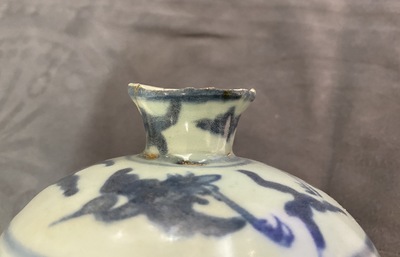 Three Chinese blue and white vases, Ming