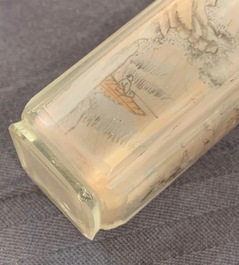 Six Chinese reverse-painted glass snuff bottles, 19/20th C.