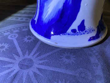 A Chinese blue and white 'deer and crane' vase, Kangxi