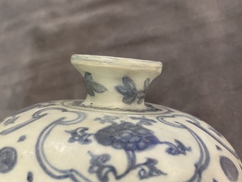 Three Chinese blue and white vases, Ming