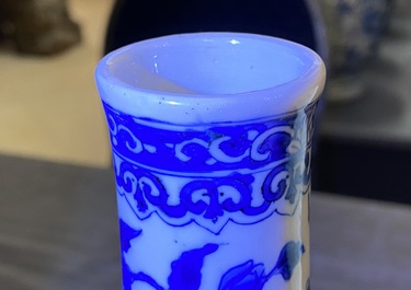 A Chinese blue and white bottle vase, Kangxi