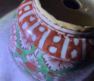 A rare Chinese Swatow double-walled warming bowl, 'zhuge', Ming
