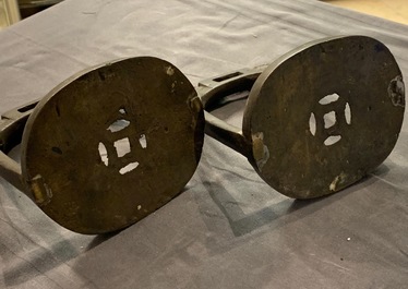 Five pairs of Chinese and Japanese stirrups, 18/19th C.
