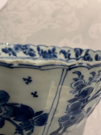 Six Chinese blue and white bowls, Kangxi
