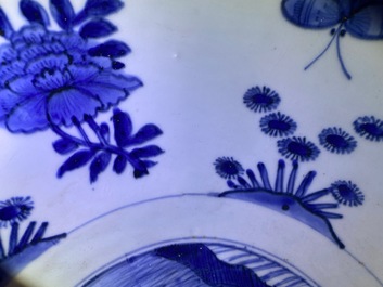 A large Chinese blue and white 'ducks' bowl, Wanli