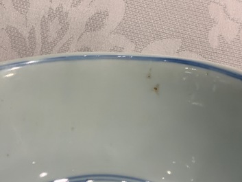 Six Chinese blue and white bowls, Kangxi