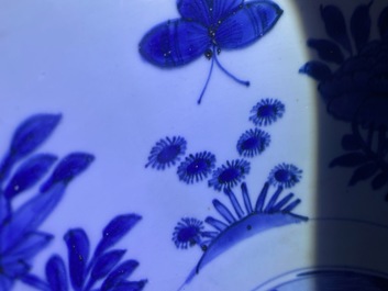 A large Chinese blue and white 'ducks' bowl, Wanli