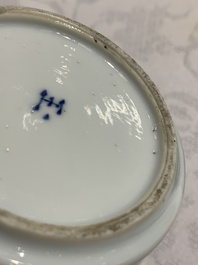 A Chinese blue and white 'Long Eliza' teapot, Yu mark, Kangxi
