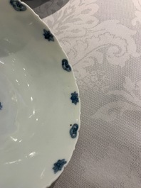 Six Chinese blue and white bowls, Kangxi