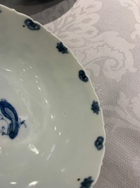 Six Chinese blue and white bowls, Kangxi
