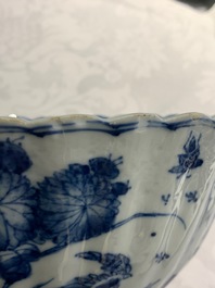 Six Chinese blue and white bowls, Kangxi