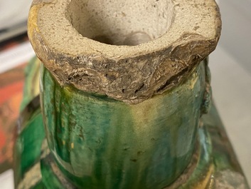 A large Chinese pottery model of an elephant, Ming