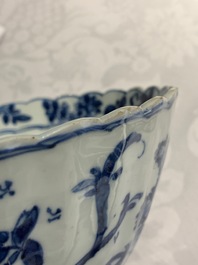 Six Chinese blue and white bowls, Kangxi