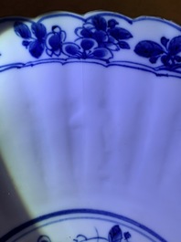 Six Chinese blue and white bowls, Kangxi