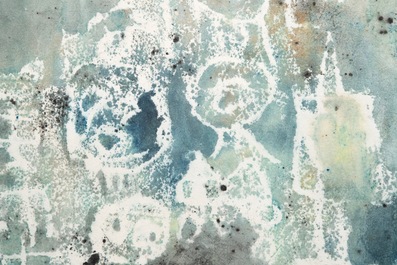 Nam Kwan (Cor&eacute;e, 1911-1990): Composition, aquarelle sur papier, dat&eacute;e 1974