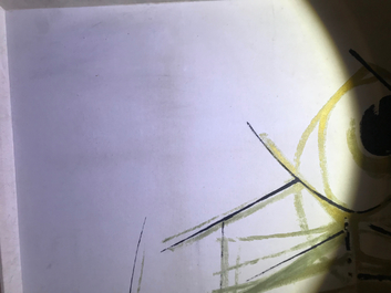 Se Ok Suh (Seok Suh) (Cor&eacute;e, 1929-): Sans titre, encre et couleurs sur papier