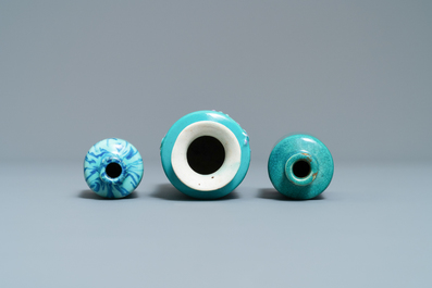 Seven Chinese miniature vases and snuff bottles, 19/20th C.