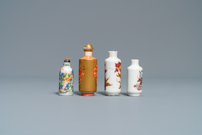 Veertien diverse Chinese snuifflessen, 19/20e eeuw