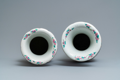 Two Chinese famille rose vases, 19th C.
