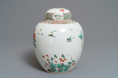 Un pot &agrave; gingembre en porcelaine de Chine famille verte, Kangxi