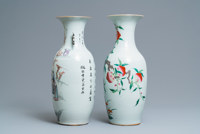 Four Chinese famille rose vases, 19/20th C.