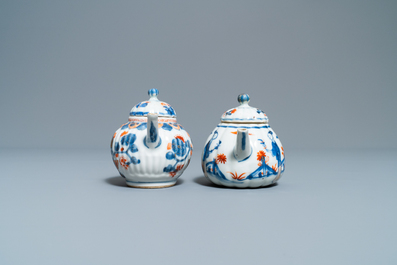 Four Chinese Imari-style teapots and covers, Kangxi