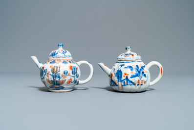 Four Chinese Imari-style teapots and covers, Kangxi