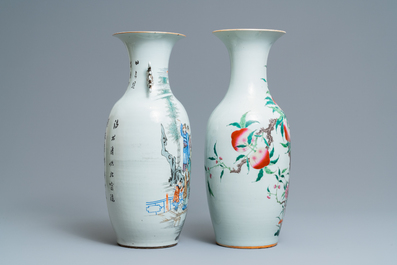 Four Chinese famille rose vases, 19/20th C.