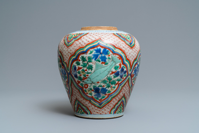 A Chinese wucai vase with fish, Transitional period