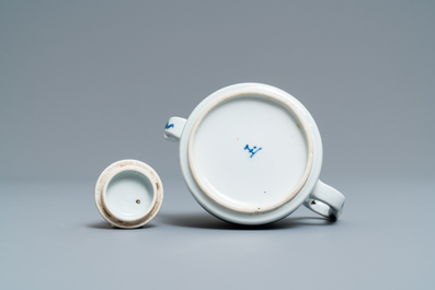 A Chinese blue and white 'Long Eliza' teapot, Yu mark, Kangxi