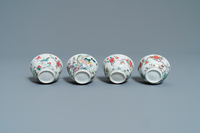 Un service &agrave; th&eacute; de 27 pi&egrave;ces en porcelaine de Chine famille rose &agrave; d&eacute;cor de paysages, Yongzheng/Qianlong