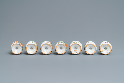 Twelve polychrome Italian pharmacy jars, Antonibon, Nove di Bassano, second half 18th C.