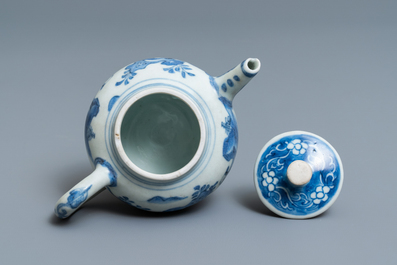 Een Chinese blauw-witte theepot met figuren, Hatcher cargo scheepswrak, Transitie periode
