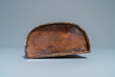 Une grande figure de Kapaladhara Hevajra en bronze dor&eacute; incrust&eacute; de corail, Sino-Tibet, 18/19&egrave;me