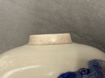 A Chinese blue and white 'deer and crane' vase, Kangxi