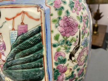 Two Chinese famille rose vases, 19th C.
