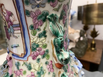 Two Chinese famille rose vases, 19th C.