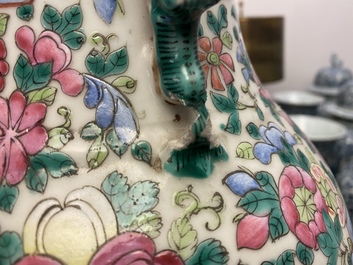 Two Chinese famille rose vases, 19th C.