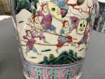 Two Chinese famille rose vases, 19th C.