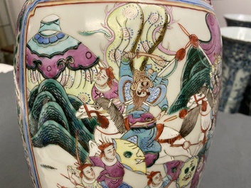 Two Chinese famille rose vases, 19th C.