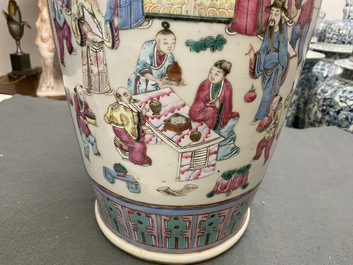 Two Chinese famille rose vases, 19th C.