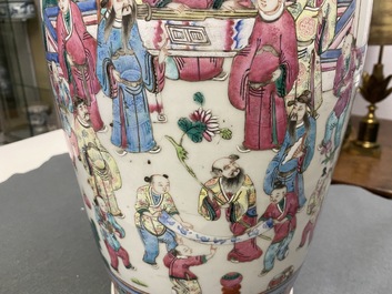Two Chinese famille rose vases, 19th C.