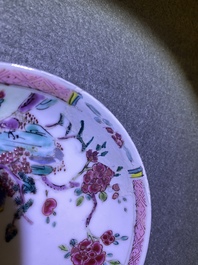 Un service &agrave; th&eacute; de 27 pi&egrave;ces en porcelaine de Chine famille rose &agrave; d&eacute;cor de paysages, Yongzheng/Qianlong