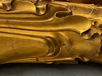 Une figure de Bouddha en bois laqu&eacute; et dor&eacute;, Chine, 18/19&egrave;me