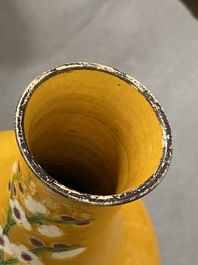 Six Chinese monochrome bottle vases, 18th C. and later