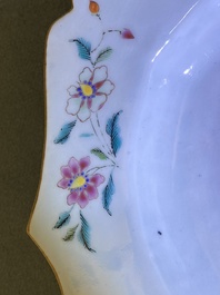 A Chinese famille rose Belgian market 'De Calenberg - De Pascale' armorial tureen, Qianlong, ca. 1755