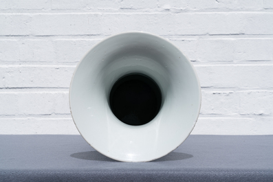 A Chinese blue and white 'deer and crane' yenyen vase, Kangxi