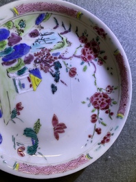 Un service &agrave; th&eacute; de 27 pi&egrave;ces en porcelaine de Chine famille rose &agrave; d&eacute;cor de paysages, Yongzheng/Qianlong