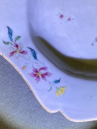A Chinese famille rose Belgian market 'De Calenberg - De Pascale' armorial tureen, Qianlong, ca. 1755
