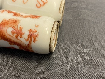 Four various Chinese 'twin' snuff bottles, 19/20th C.